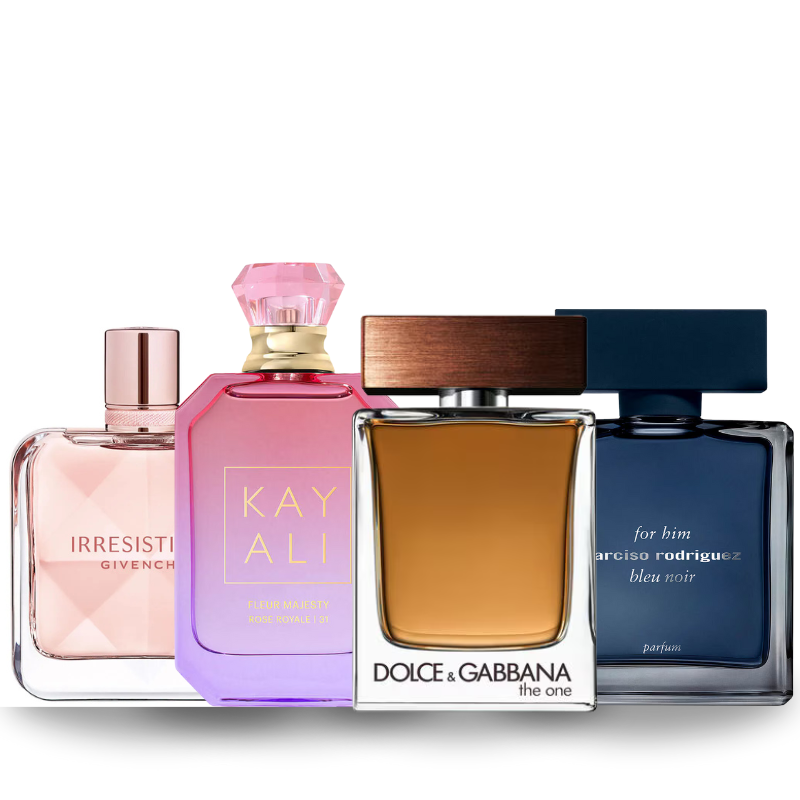 Especial Dia dos Namorados Combo de 4 Perfumes Givenchy, KayAli 31, The One, Narciso Rodriguez Bleu Noir 100ml